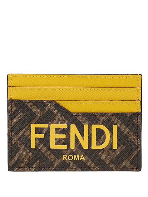 fendi slide out card holder|fendi card holder price.